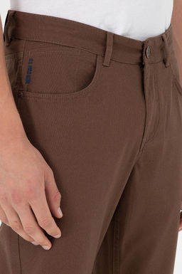 Erkek Slim Fit Coconut Kanvas Pantolon