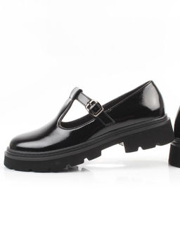 06-DLG02-2 BLACK Туфли женские (натуральная кожа)