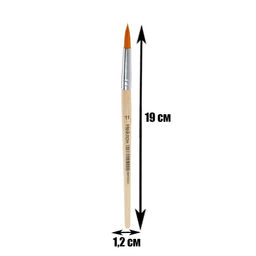 Цена за 10 шт. Кисть для рисования, нейлон, № 11, круглая, деревянная ручка, международный размер