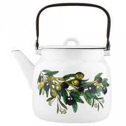 "Оливковая ветвь" Чайник эмалированный 3,5л, металлическая крышка (Россия)