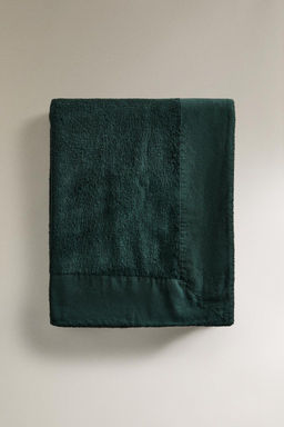 COTTON BEACH TOWEL WITH LINEN BORDER - Zara фото 3
