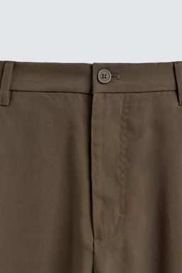 PANTAL?N FLUIDO RELAXED FIT / Marr?n / Topo - Zara фото 8