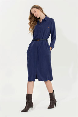 Женское синее тканое платье Неожиданная скидка в корзине