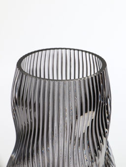 Ваза «Венди», 29×12×10 см, стекло, серая