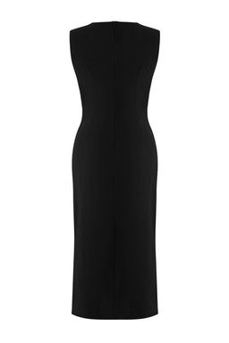 Koyu Visne Aksesuar Detayl? Midi Dokuma Elbise TWOSS25EL00862 - Trendyolmilla фото 18