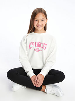 Bisiklet Yaka K?z ?ocuk Sweatshirt