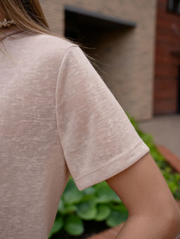 прозрачная Футболка паутинка ,бежевая - Binita фото 5