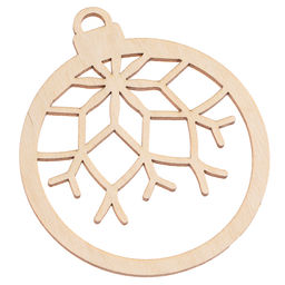 Заготовки для творчества на новый год Шары со снежинками, 5 шт.