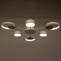 Люстра с ПДУ 2301/6WT LED 120 Вт 3000-6000К белый 75×75×8 см BayerLux