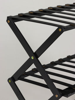 Стеллаж универсальный, 3 полки, 50×25×46 см, напольный, открытый, чёрный, Greengo