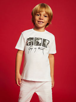 Bisiklet Yaka Atat?rk Bask?l? Erkek Bebek Ti??rt