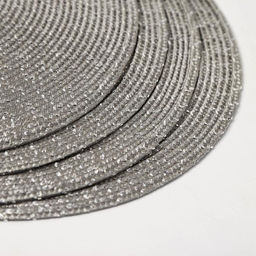 Набор салфеток сервировочных на стол Доляна Рэй, 4 шт, d=38 см, цвет серый  фото 4