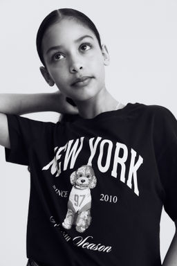 Camiseta estampada de algod?n - H&m фото 10