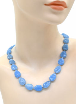 Бусы из кварца тонированного капля 12*18мм цв.зеленый, 49см - Радуга камня фото 4