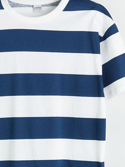 Bisiklet Yaka ?izgili Erkek ?ocuk Ti??rt