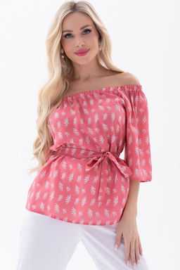 Блуза Аксинья (коралл) Б5946 - Lt collection фото 2