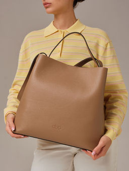 Кожаная сумка шоппер Olga DBR 30948 коричневый капучино фото 2