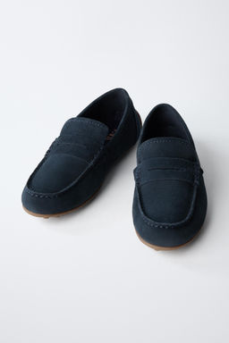 SPLIT SUEDE LOAFERS