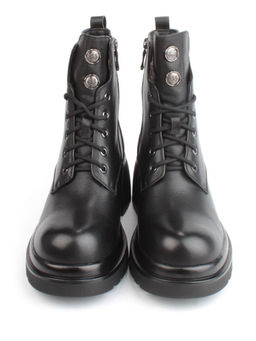 04-M3-H207 BLACK Ботинки зимние женские (натуральная кожа, натуральный мех)