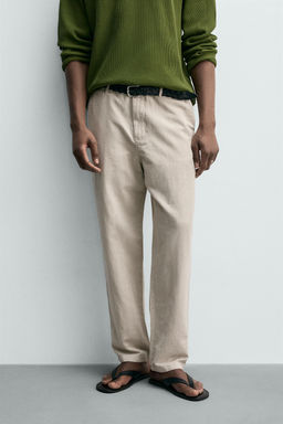 PANTAL?N FLUIDO STRAIGHT FIT / Gris perla - Zara фото 2