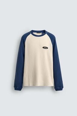 FORD  COLOUR BLOCK WAFFLE-KNIT T-SHIRT - Zara фото 7