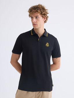 Polo Yaka Real Madrid Bask?l? Erkek Taraftar Ti??rt