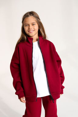 Бомбер утепленный, бордо - Inzibe фото 12