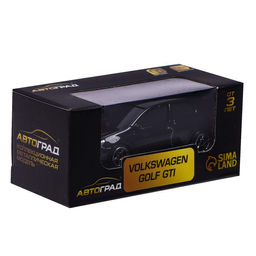 Машина металлическая VOLKSWAGEN GOLF GTI, 1:64, цвет чёрный - Автоград фото 4