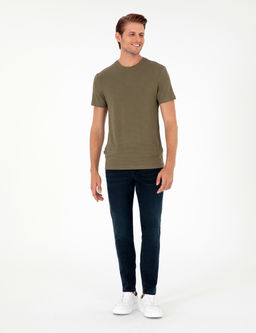 Haki Slim Fit Basic Ti__rt