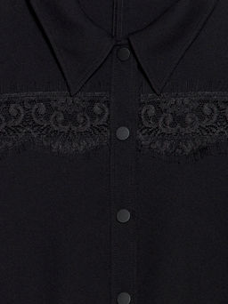 CONTE Платье-рубашка с фактурным кружевом LPL 1038 black - Conte elegant фото 7
