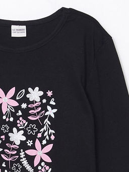 Bisiklet Yaka K?z ?ocuk Ti??rt - Waikiki фото 2