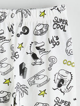 Bask?l? Erkek ?ocuk Pijama Alt
