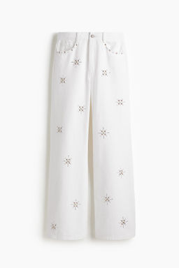 Wide Ultra High Jeans con remaches decorativos
