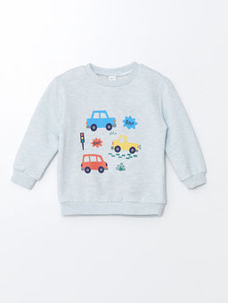 Bisiklet Yaka Uzun Kollu Bask?l? Erkek Bebek Sweatshirt ve E?ofman Alt 2li Tak?m - Waikiki фото 2