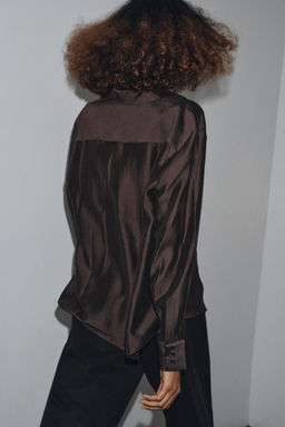 ZW COLLECTION EMBROIDERED POCKET SHIRT - Zara фото 12