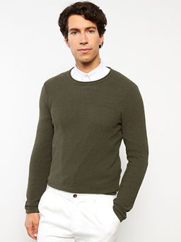 Bisiklet Yaka Erkek Triko Kazak