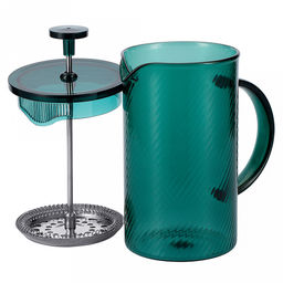 Френч-пресс стеклянный корпус Franco 0,6л, д9см, h19см, боросиликатное стекло, крышка/пресс из нержавеющей стали, зеленый, цветная коробка, Regent (Китай) - Домашняя мода фото 3