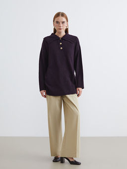 Polo Yaka Kad?n Triko Kazak