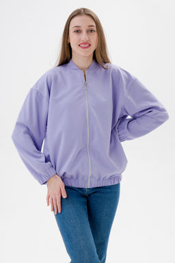 Бомбер из коттон фита сирень - Амадэль фото 8