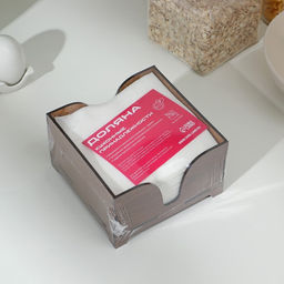 Салфетница деревянная Орех, без гравировки, с салфетками, цвет коричневый - Доляна фото 6