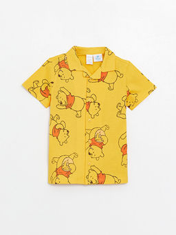 Polo Yaka K?sa Kollu Winnie the Pooh Bask?l? Erkek Bebek Pijama Tak?m? - Waikiki фото 2