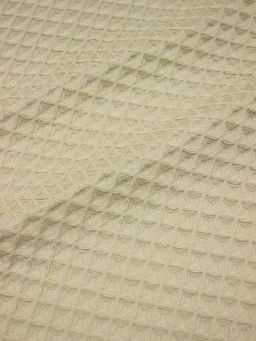 Вафельное премиум-полотно Бохо цв.бежево-желтый, ш.1.5м, хлопок-100%, 240гр/м.кв