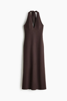 Vestido halter de lino