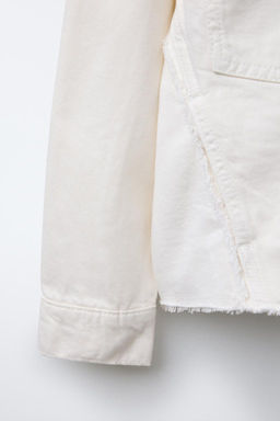 FRAYED DENIM JACKET - Zara фото 4