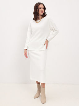 Юбка трикотажная KATHARINA KROSS KK-SKT-006Kn-белый  фото 4