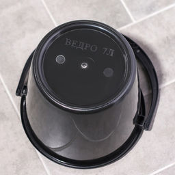 Ведро хозяйственное СибПолимер, 7 л, пластик, чёрное