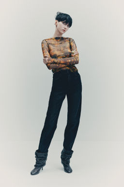 Top de malla drapeado - H&m фото 2