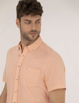 Turuncu Regular Fit K_sa Kollu G_mlek