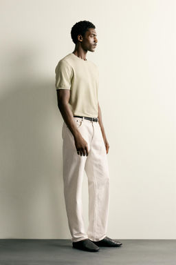 CAMISETA PUNTO REGULAR FIT B?SICO / Verde claro - Zara фото 11