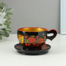 Чайная пара, дерево хохлома